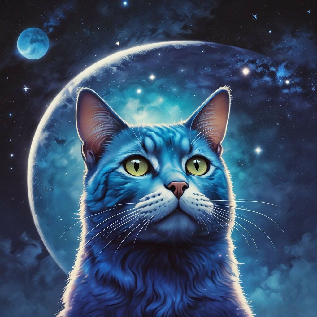 blue Lucy Cat