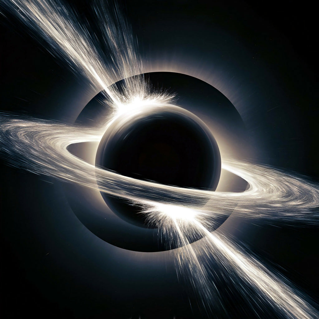 Cosmic Singularity: The Enigmatic Black Hole - AI Space Art Illustr...