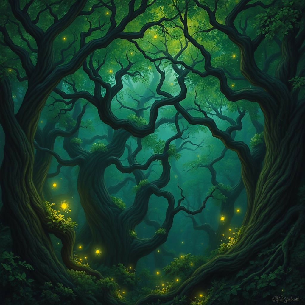 Whispering Woods | Mystical Enchanted Forest AI Art