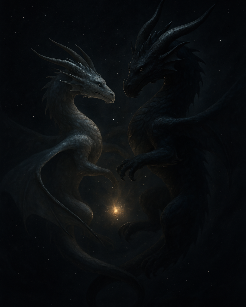 The Dance That Birthed the Stars – Astral Dragon Art Print