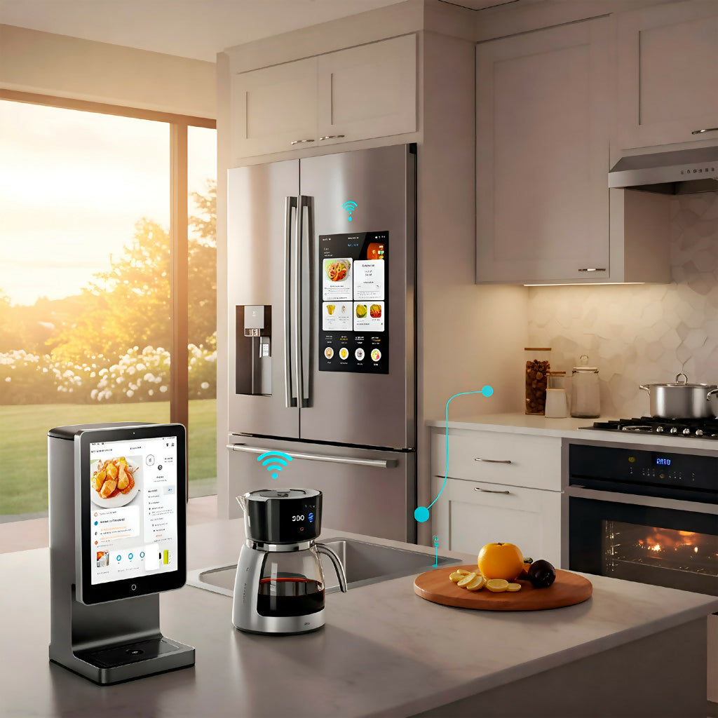 Smart Kitchen Symphony – Modern AI Art of Futuristic Home Living