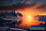 A Beautiful Sunset In The North Pole 3 Landscape Ai Art