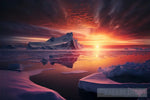 A Beautiful Sunset In The North Pole 4 Landscape Ai Art