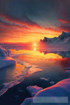 A Beautiful Sunset In The North Pole 5 Landscape Ai Art