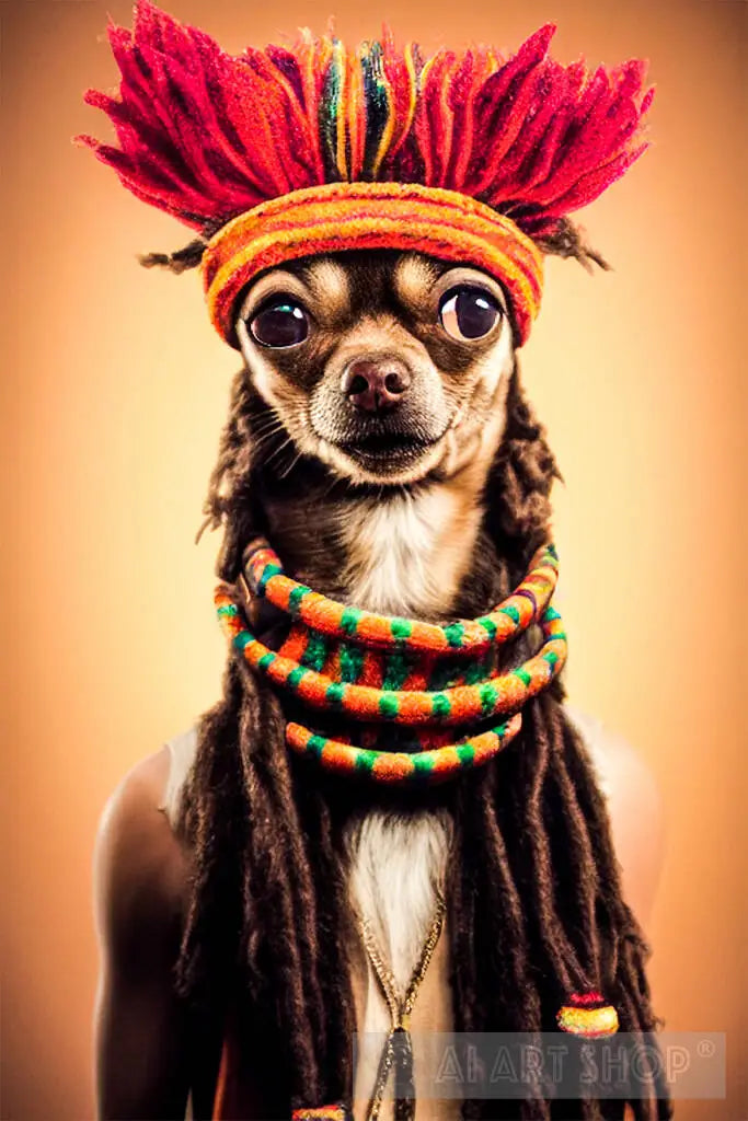 Dog with fashion dreads