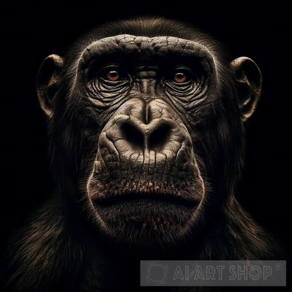 AI Portrait of a Chimpanzee