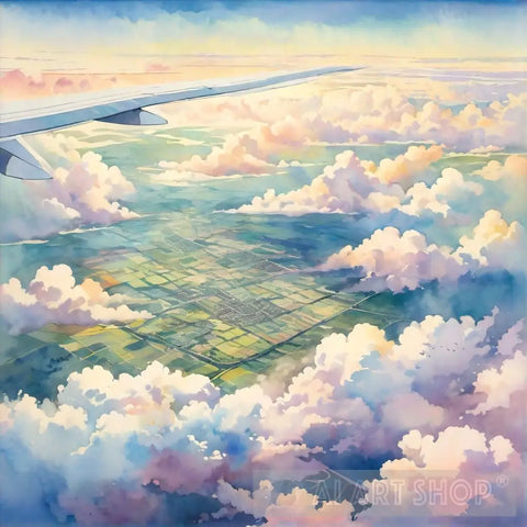 Airplane View Ai Artwork
