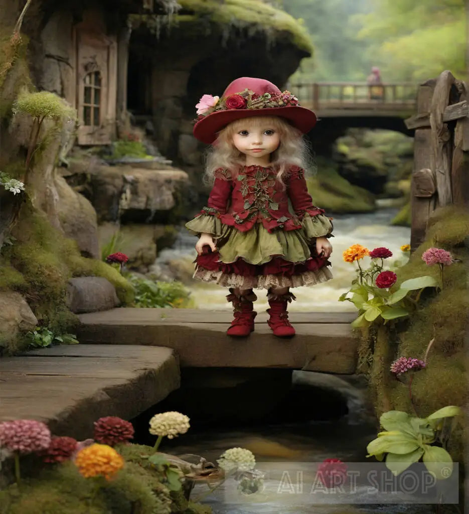 An imaginary picture of a beautiful cute doll