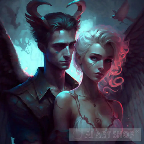 Angel And Devil Ai Artwork