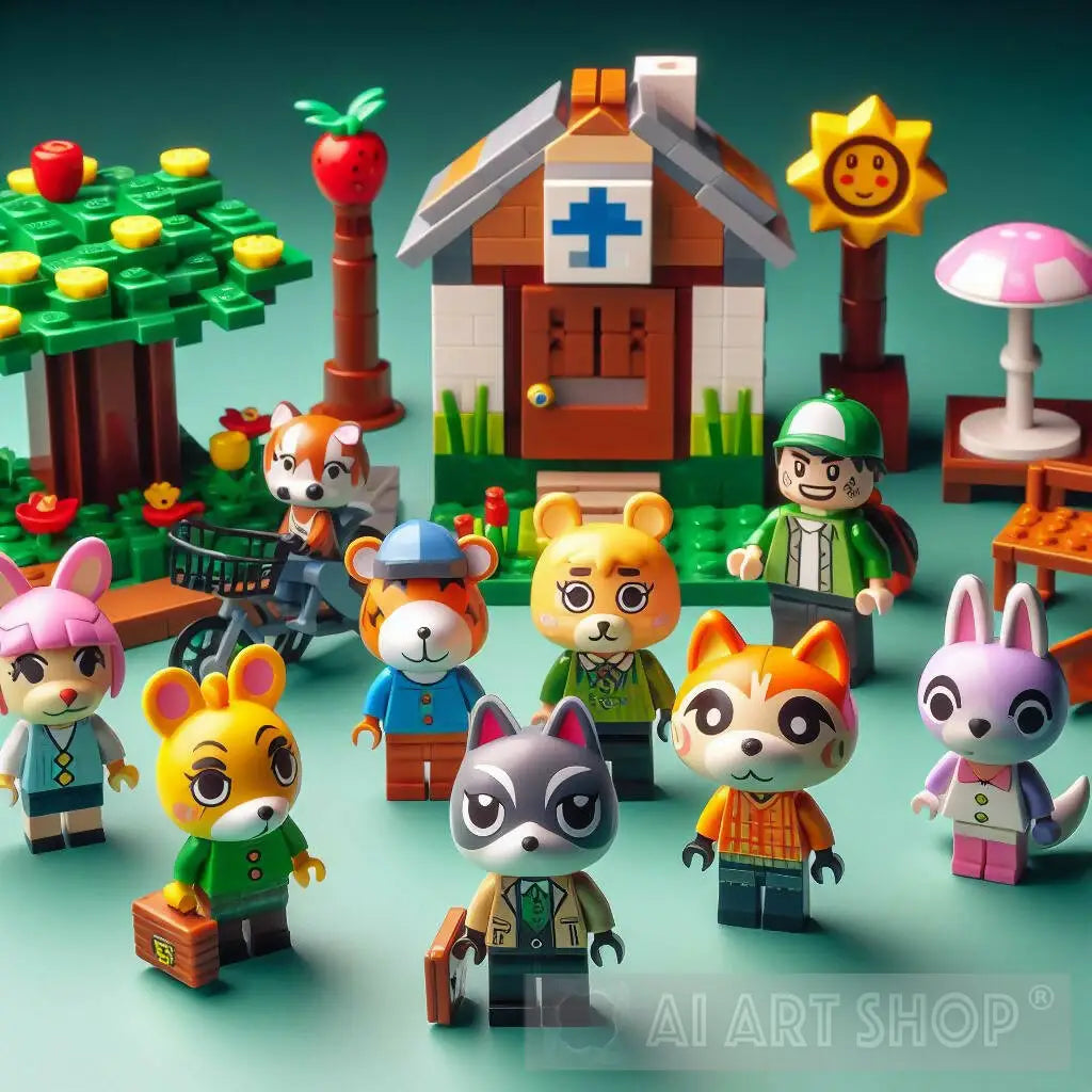 Animal crossing themed LEGO mini figures LEGO set