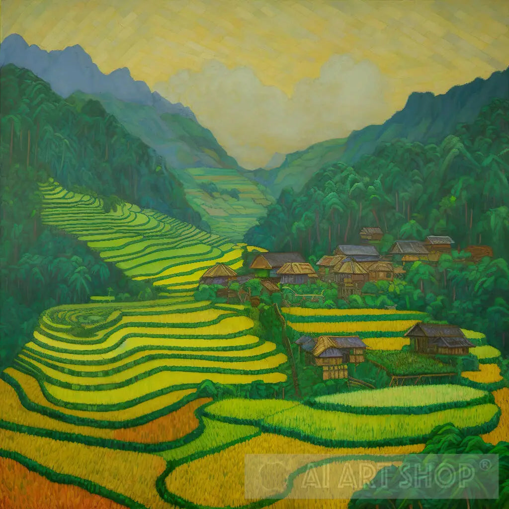 Banaue Rice Terraces Ai Art