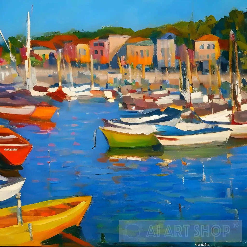 Beautiful Harbor with Small Boats