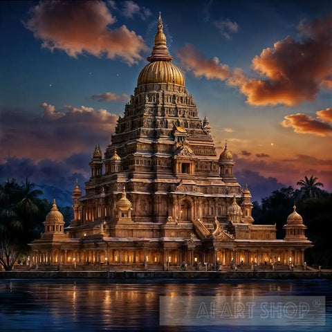 Beautiful Indian Temple Ai Artwork