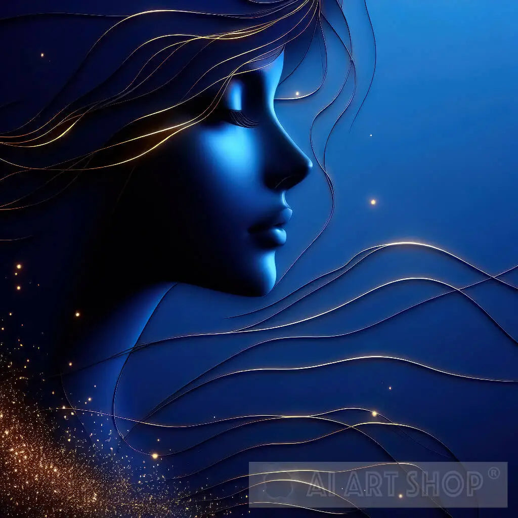 Blue fashion portrait