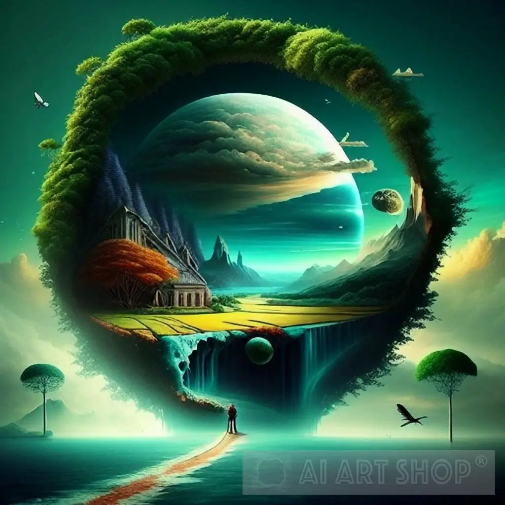 Bridge To Another World Surreal AI Artwork bridge-to-another-world-surreal-ai-artwork