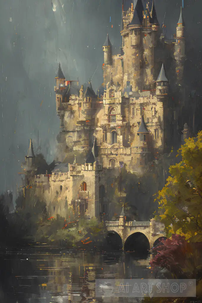 Castle by the river #3 by Future Art