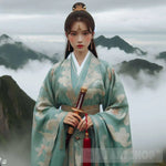 Chinese Daoist Priestess And Dao Sword Ai Artwork