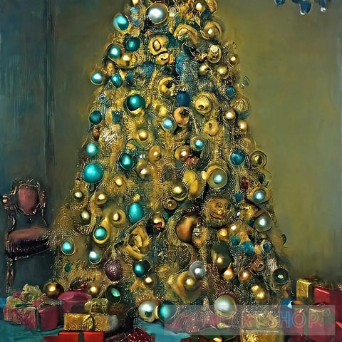Christmas Tree 002 Impressionism Ai Art