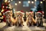 Christmass Cats Animal Ai Art