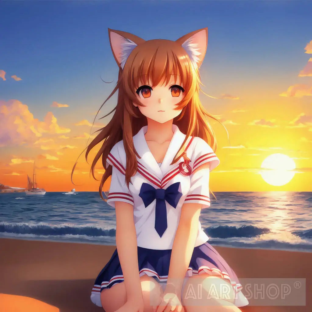 Cute neko anime online girl