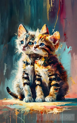 Cute Campanions - Adorable Kittens Animal Ai Art
