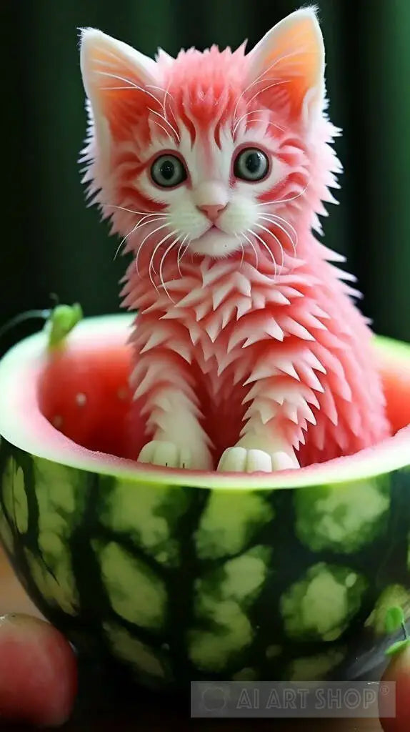 cats in watermelon