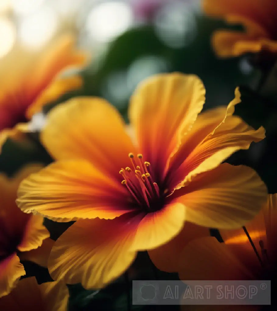 Flower, golden, colorful, nature, delicate, exquisite, lovely, beau...