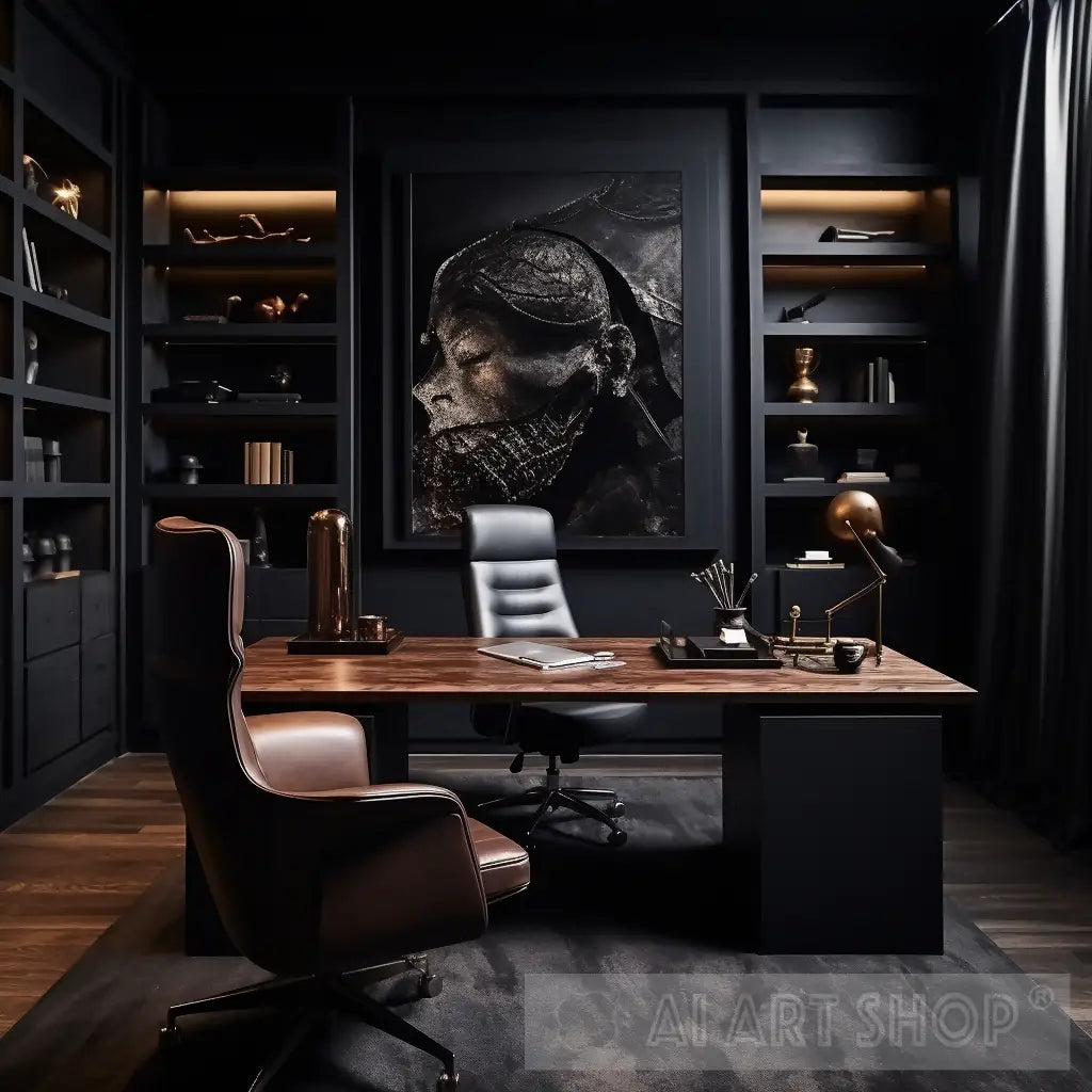 dark office design