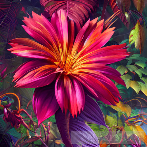 Exotic Jungle Flower 2 Nature Ai Art