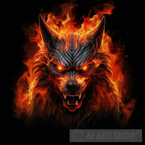 Fire Dog Ai Artwork