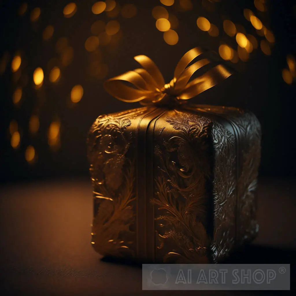 Gift box - Golden beaded