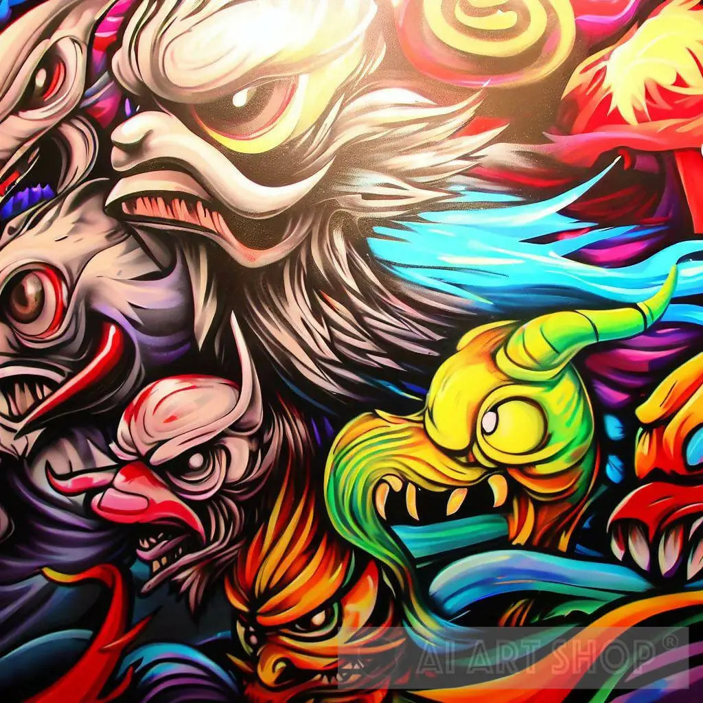 creature graffiti monsters Graffiti art Creatures 01
