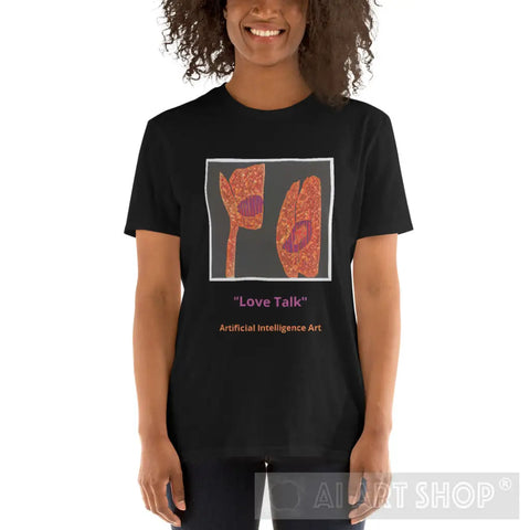 Love Talk Ai Art Short-Sleeve Unisex T-Shirt Black / S