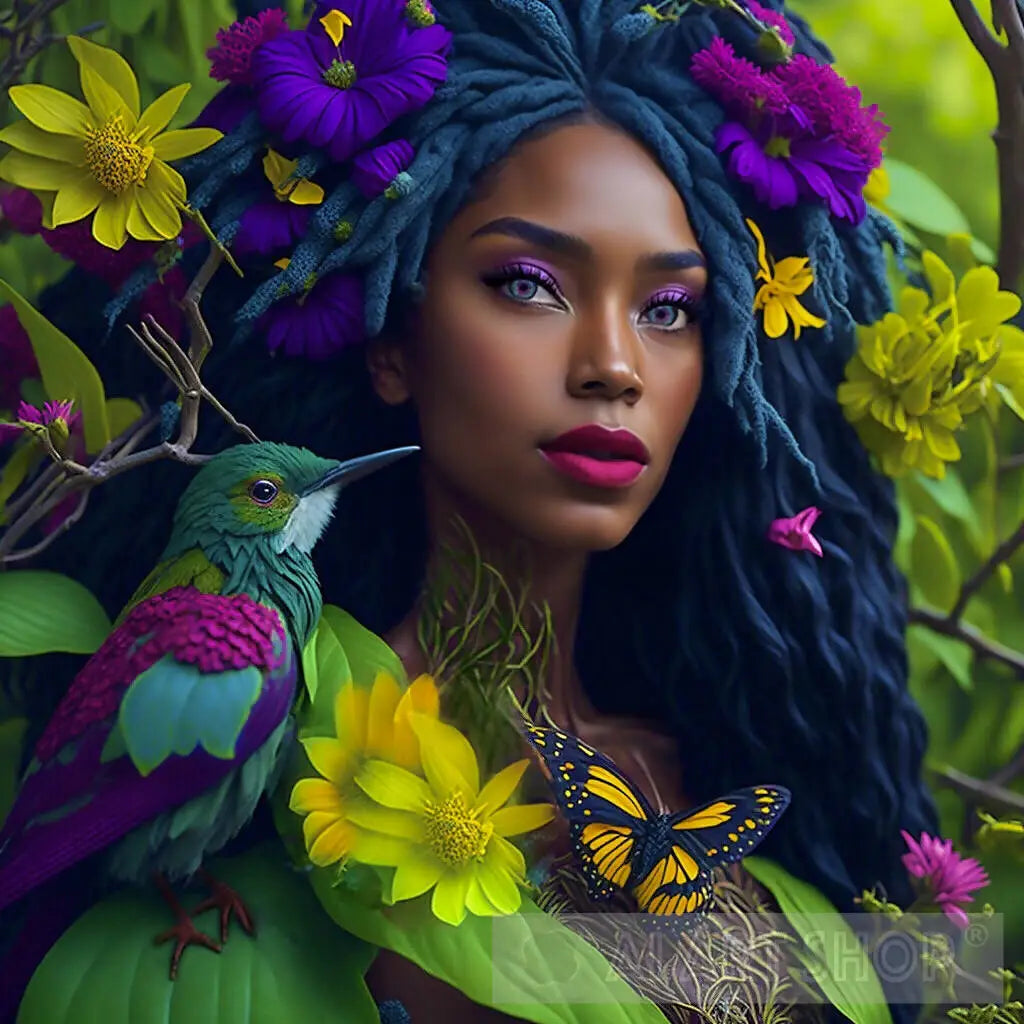 Mother Earth and Hummingbird