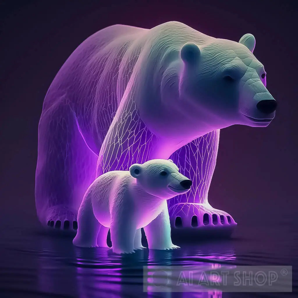 Animal Polar Bear Purple