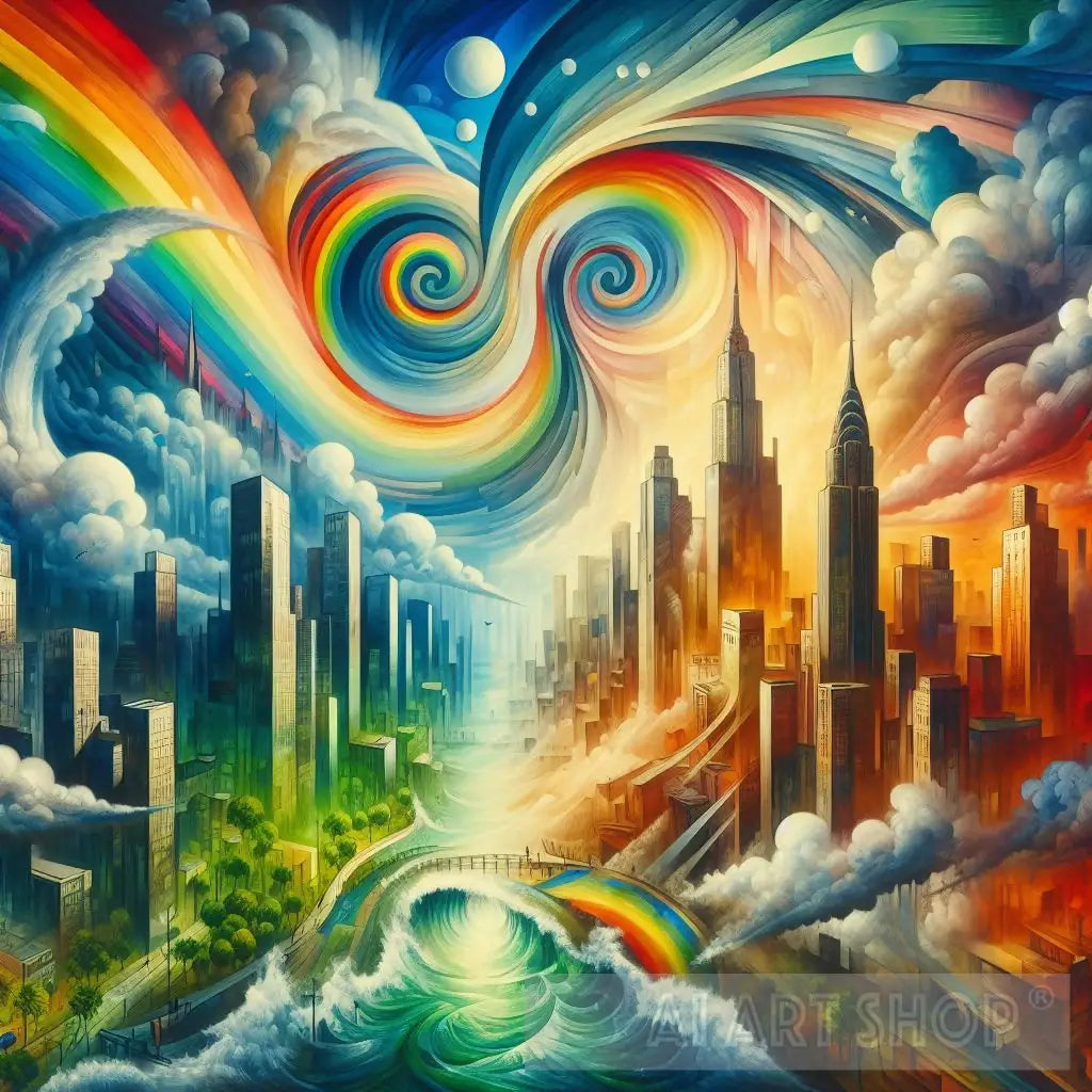 Rainbow over New York City