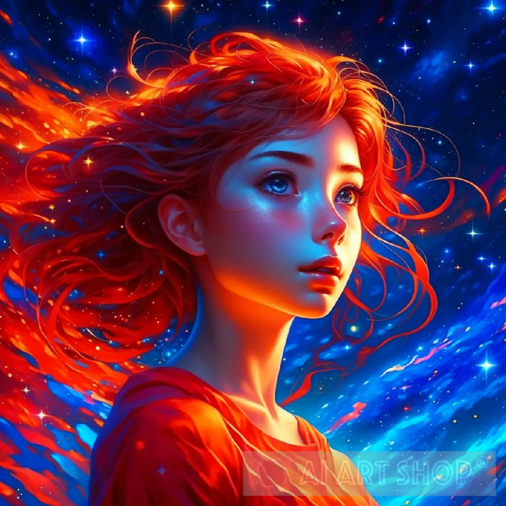 red head anime girl