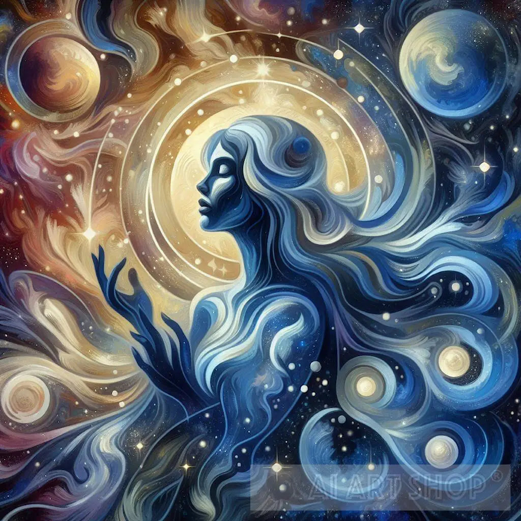 Stellar Reverie Embracing Celestial Grace