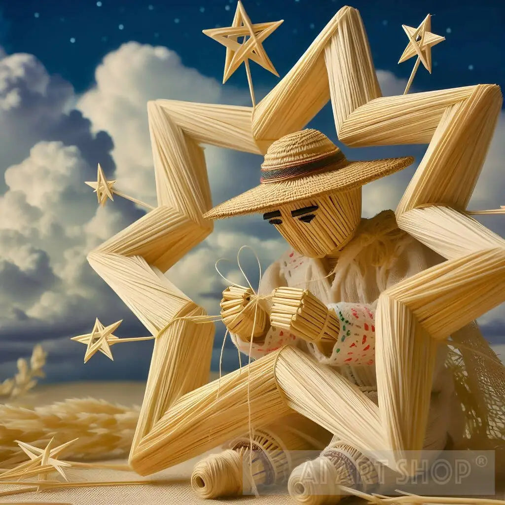 man. straws.stars.Beautiful