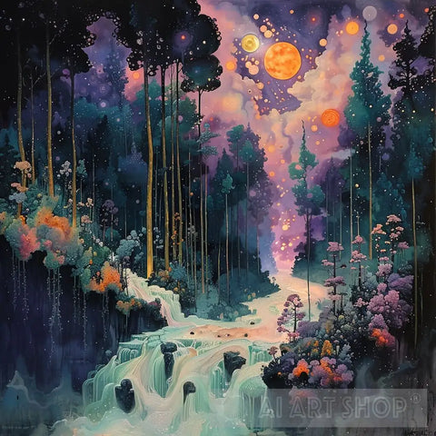 Surreal Mystical Forest - Surrealist Art Surrealism Ai
