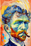 Vincent Van Gogh Portrait Smoking A Pipe Portrait Ai Art