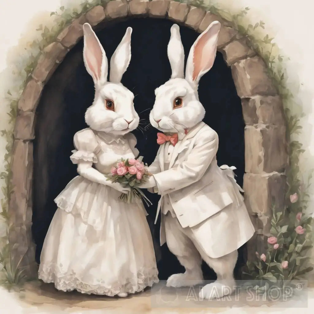 Wedding Bunnies, image size:1024x1024