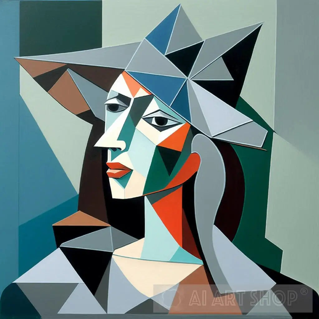 Cubism Avant-Garde Art Piece Of A Woman, Generative Ai