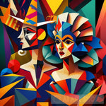 Cubist Carnival Abstract Ai Art