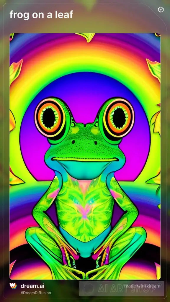 Trippy Frog Ai Art Colors