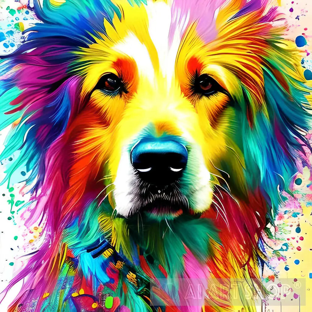Pop art online golden retriever