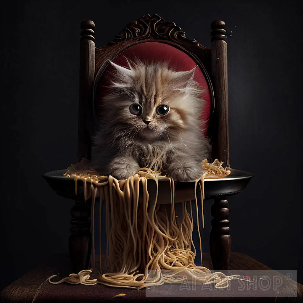 Spaghetti Sovereign A Kitten's Royal Feast