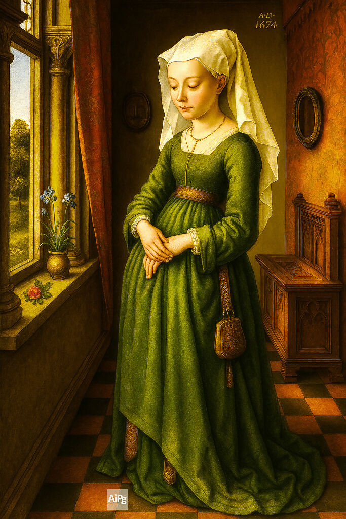 Window Lady Lady at the window in 1674. 2025 by AiPg