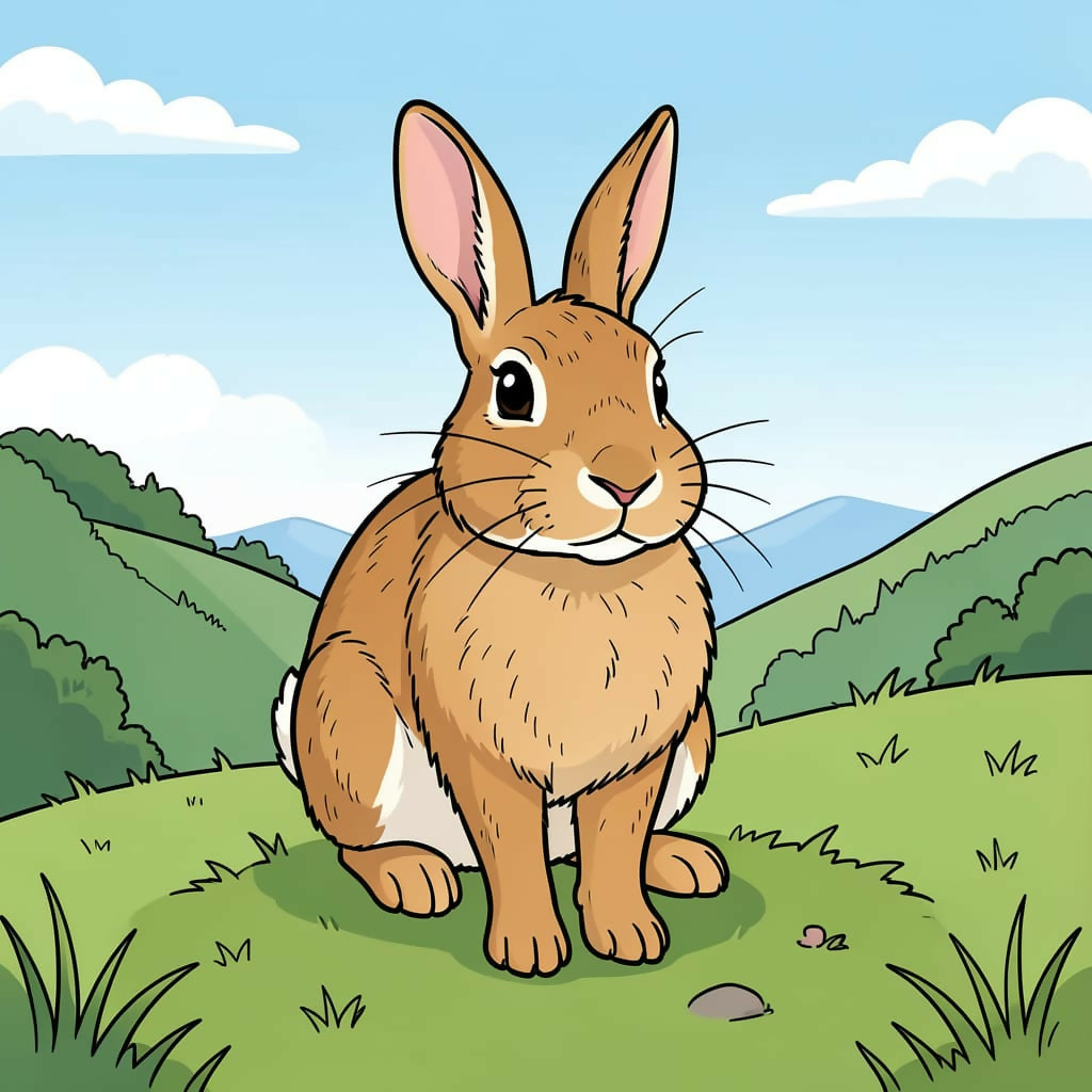 Bright‑Eyed Rabbit at Rest