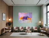 Purple Grapes and Oranges Office and bare wall
